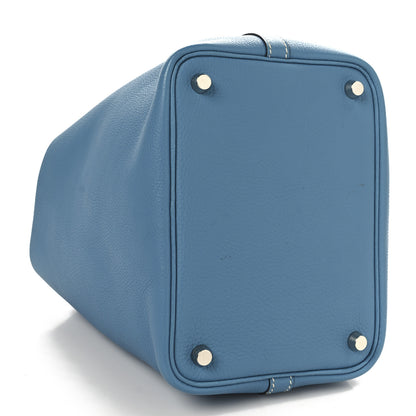 Hermes Taurillon Clemence Picotin 18 PM Blue Jean 4 of 13