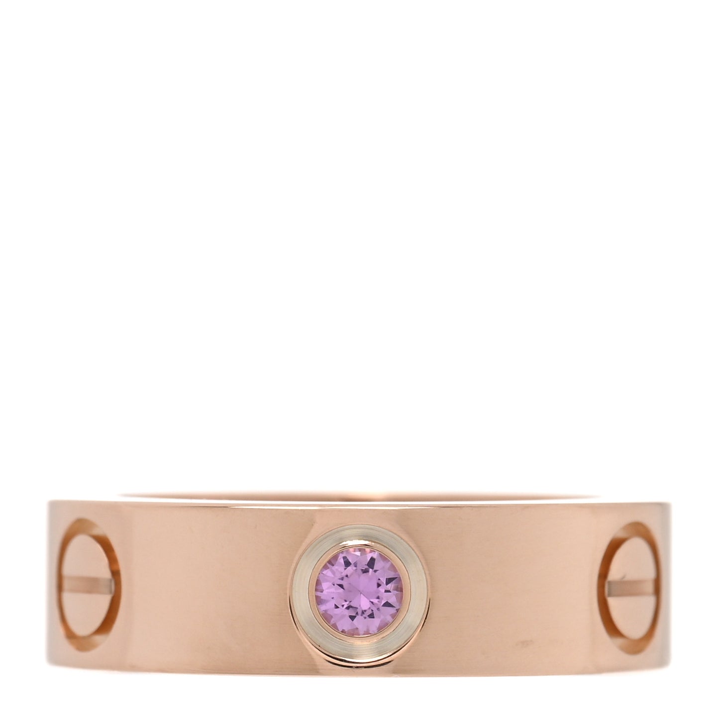 18K Pink Gold Pink Sapphire 5.5mm LOVE Ring 50 5.25