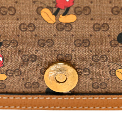 Gucci X DISNEY Mini Vintage GG Supreme Monogram Mickey Mouse Small Flap Messenger Bag Beige Vintage Sun Oil 11 of 11