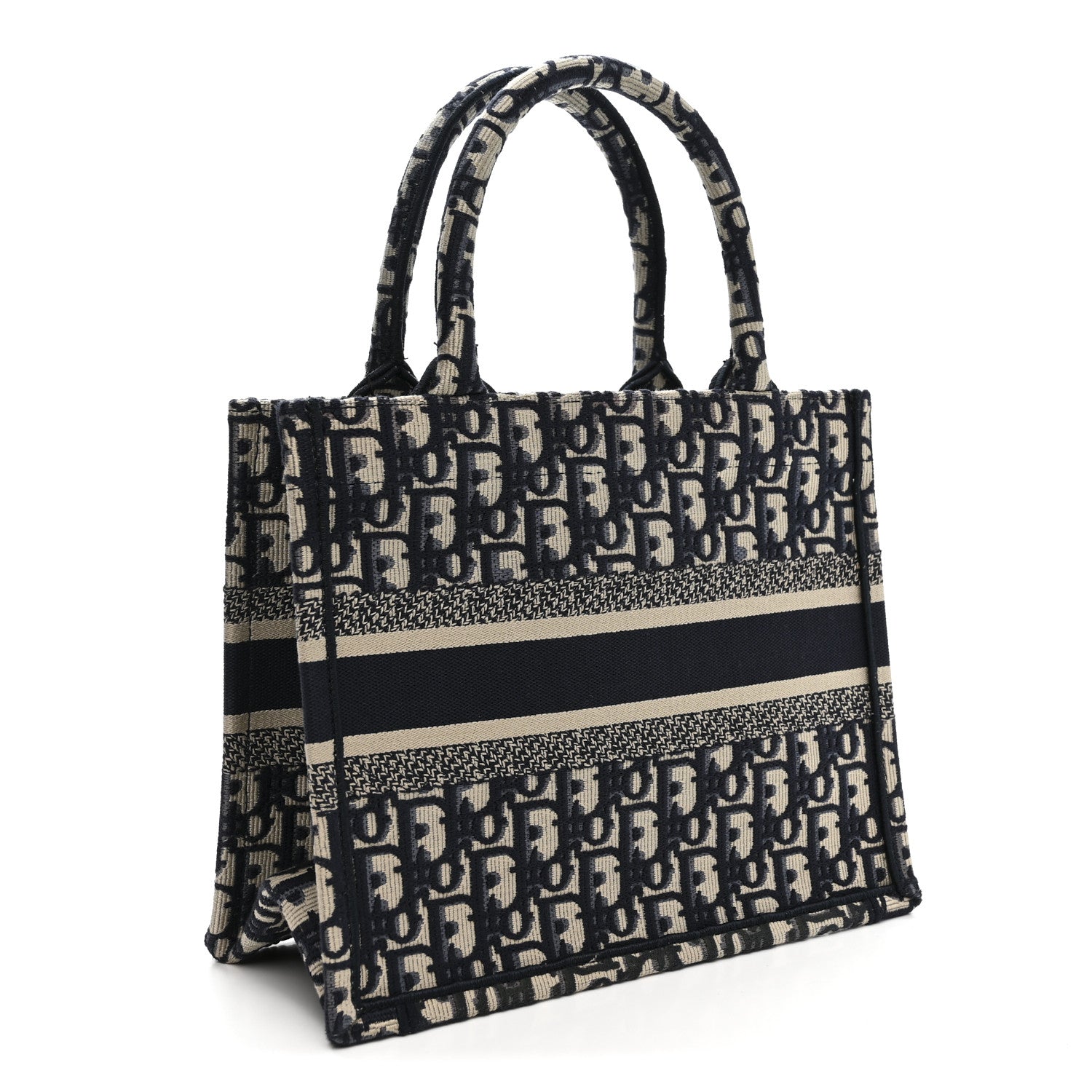Christian Dior Oblique Small Book Tote Blue Multicolor 3 of 12