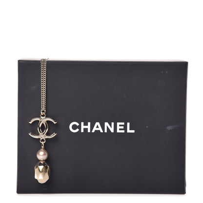 Chanel Pearl CC Drop Necklace Gold 6 of 6