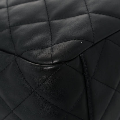 Chanel Lambskin Quilted Chain Drawstring Bag Black 11 of 12