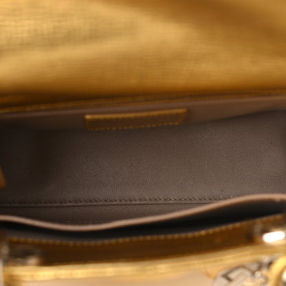 Christian Dior Metallic Grained Calfskin Cannage Small Lucky Badges My Lady Dior Gold 5 of 9