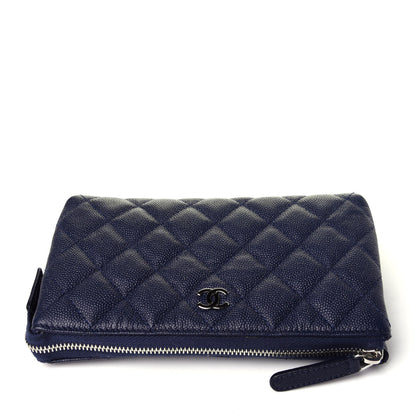 Chanel Caviar Quilted Small Pouch Navy 11 of 11