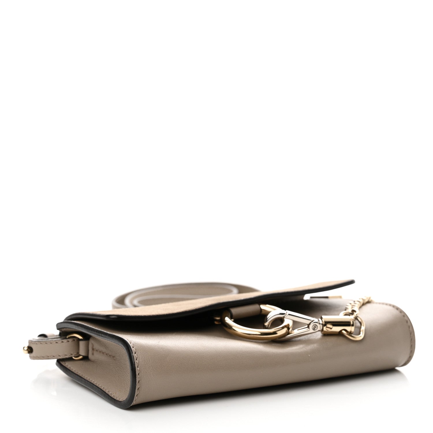 Chloe Suede Calfskin Mini Faye Shoulder Bag Motty Grey 4 of 12