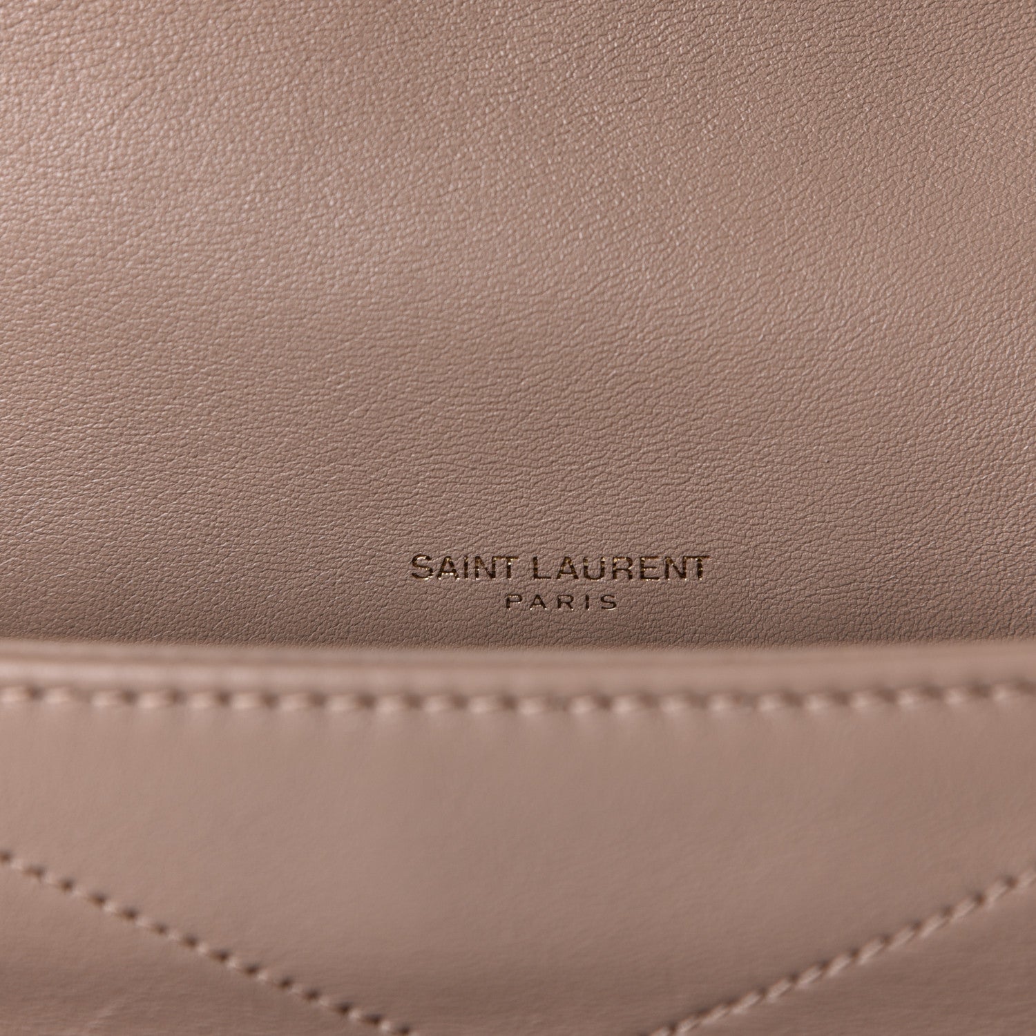 Saint Laurent Lambskin Matelasse Monogram Medium Niki Chain Satchel Dark Beige 5 of 7