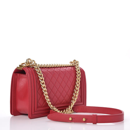 Chanel Lambskin Quilted Medium Boy Flap Red 3 of 8