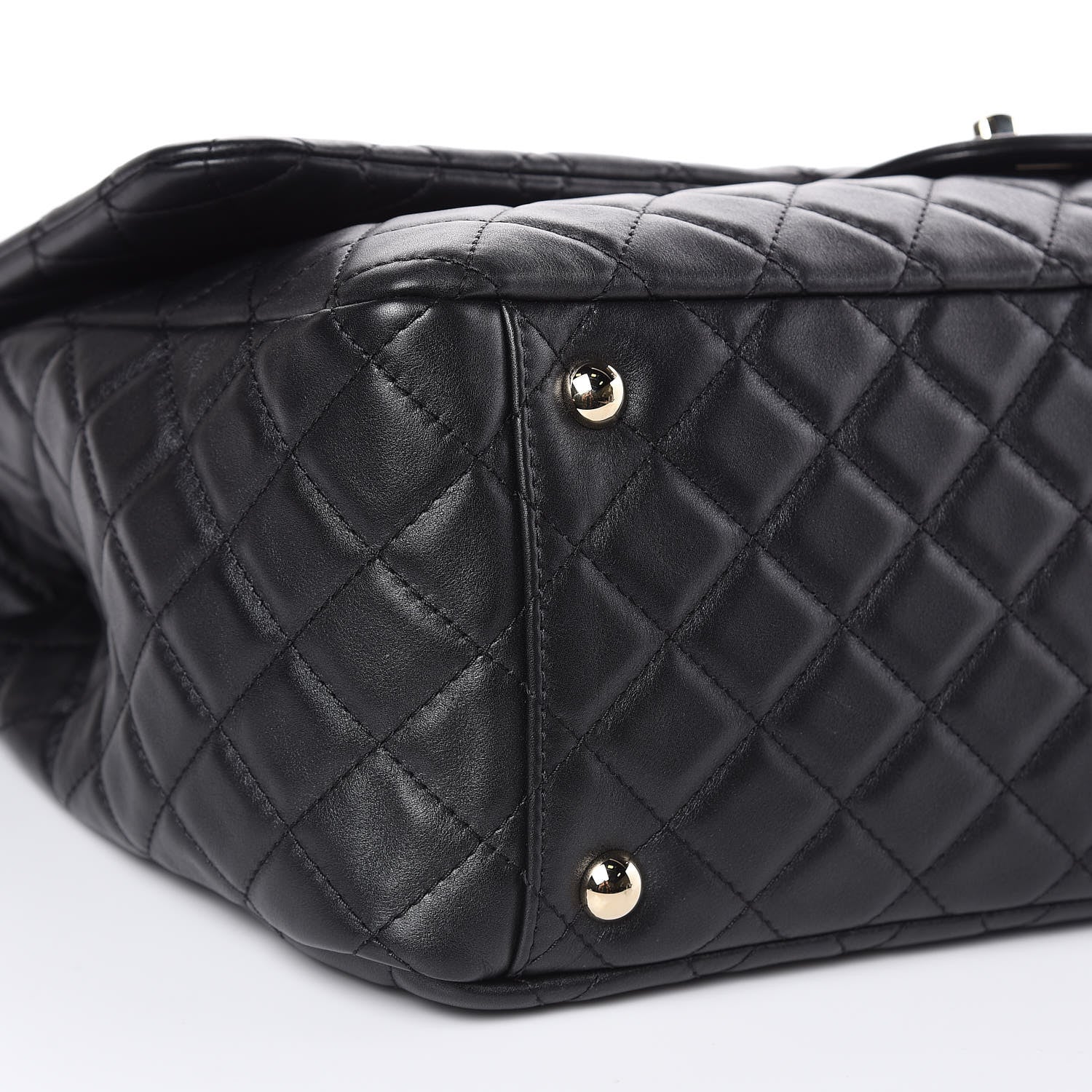 Chanel Calfskin Quilted XXL Travel Flap Bag Black 8 of 10
