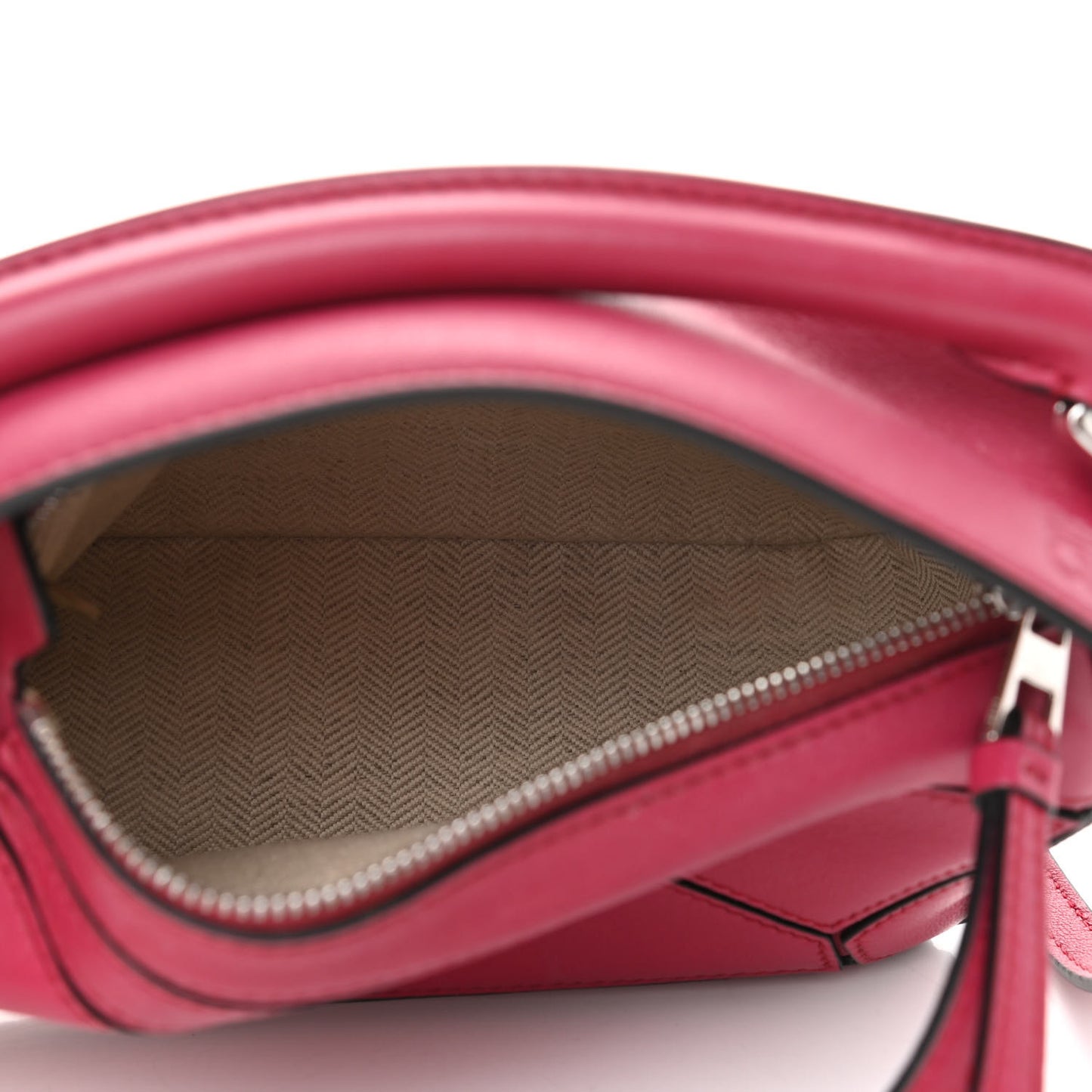 Calfskin Mini Puzzle Bag Raspberry