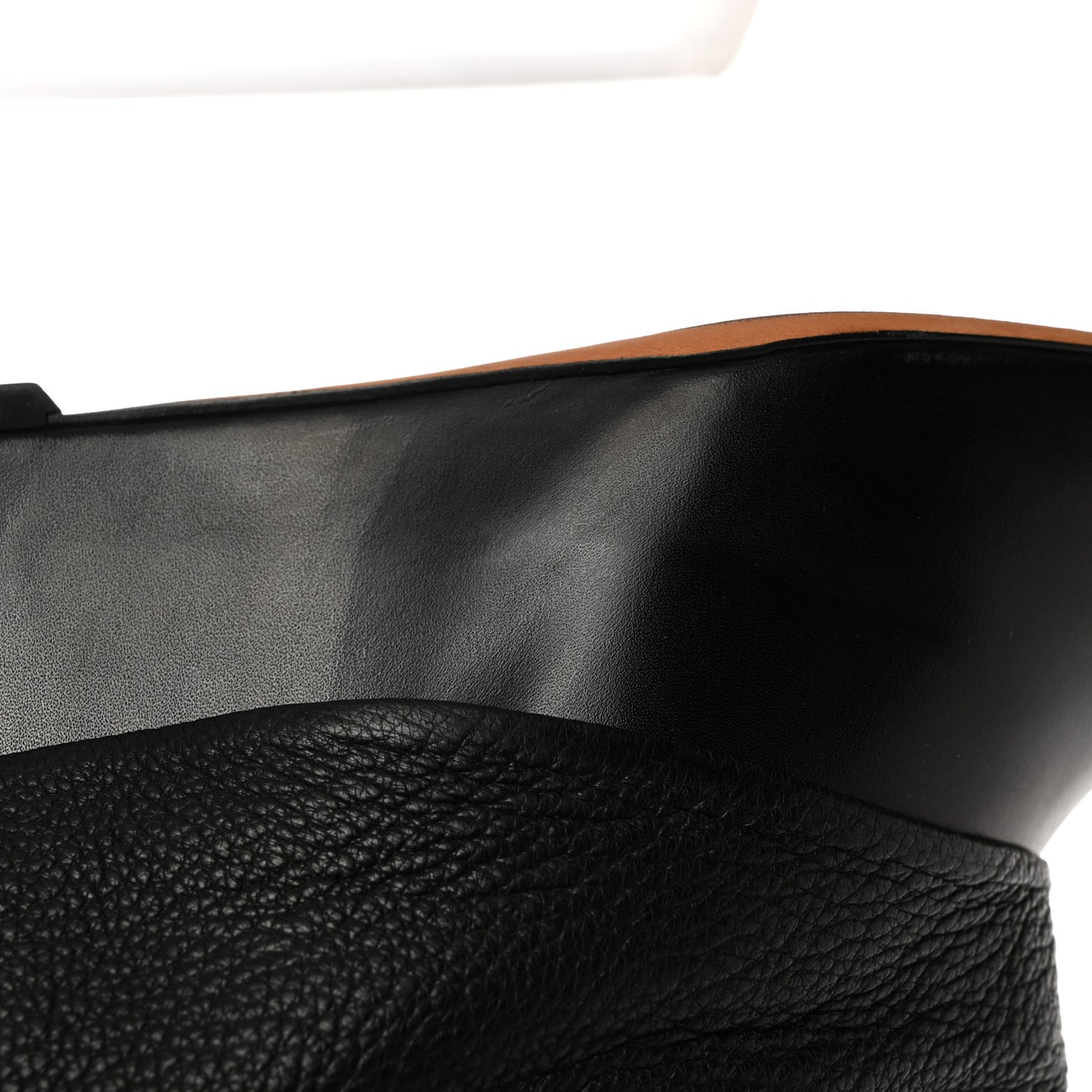 Grained Calfskin Shark Lock Pant Boots 37.5 Black