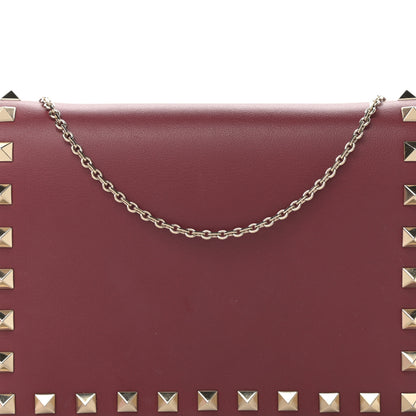 Valentino Garavani Calfskin Rockstud Wallet on Chain Camelia 8 of 13
