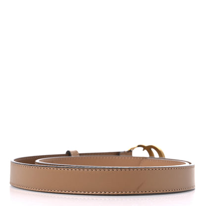 Gucci Moon Calfskin Double G 20mm Belt 75 30 Natural Tan 2 of 6