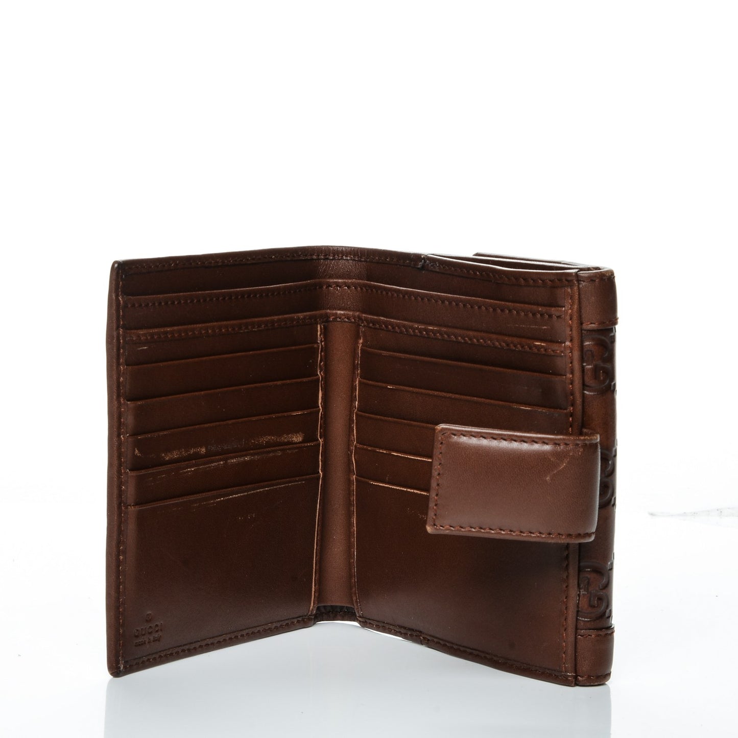 Guccissima French Flap Wallet Brown