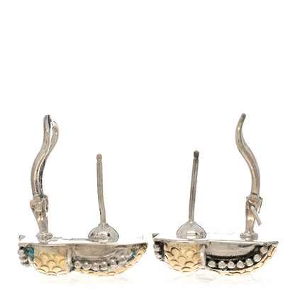 John Hardy Sterling Silver 18K Yellow Gold Armadillo Earrings 3 of 4