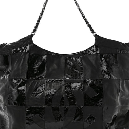 Chanel Patent Patchwork Large Brooklyn Tote Black 8 of 11