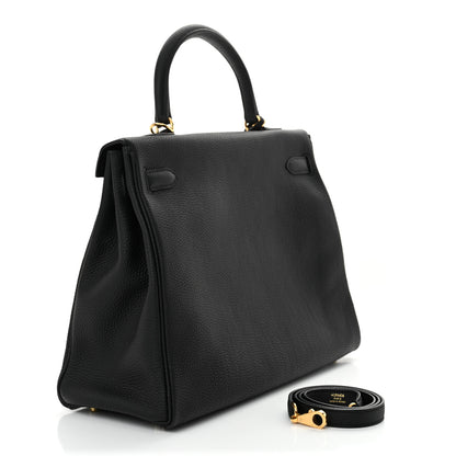 Hermes Togo Kelly Retourne 35 Black 3 of 12
