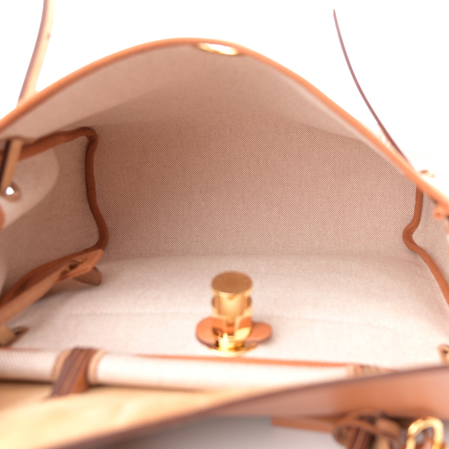 Hermes H Plume Canvas Vache Hunter Circuit 24 Herbag Zip Retourne 31 Orange Mecano Ecru Beige Naturel 6 of 11