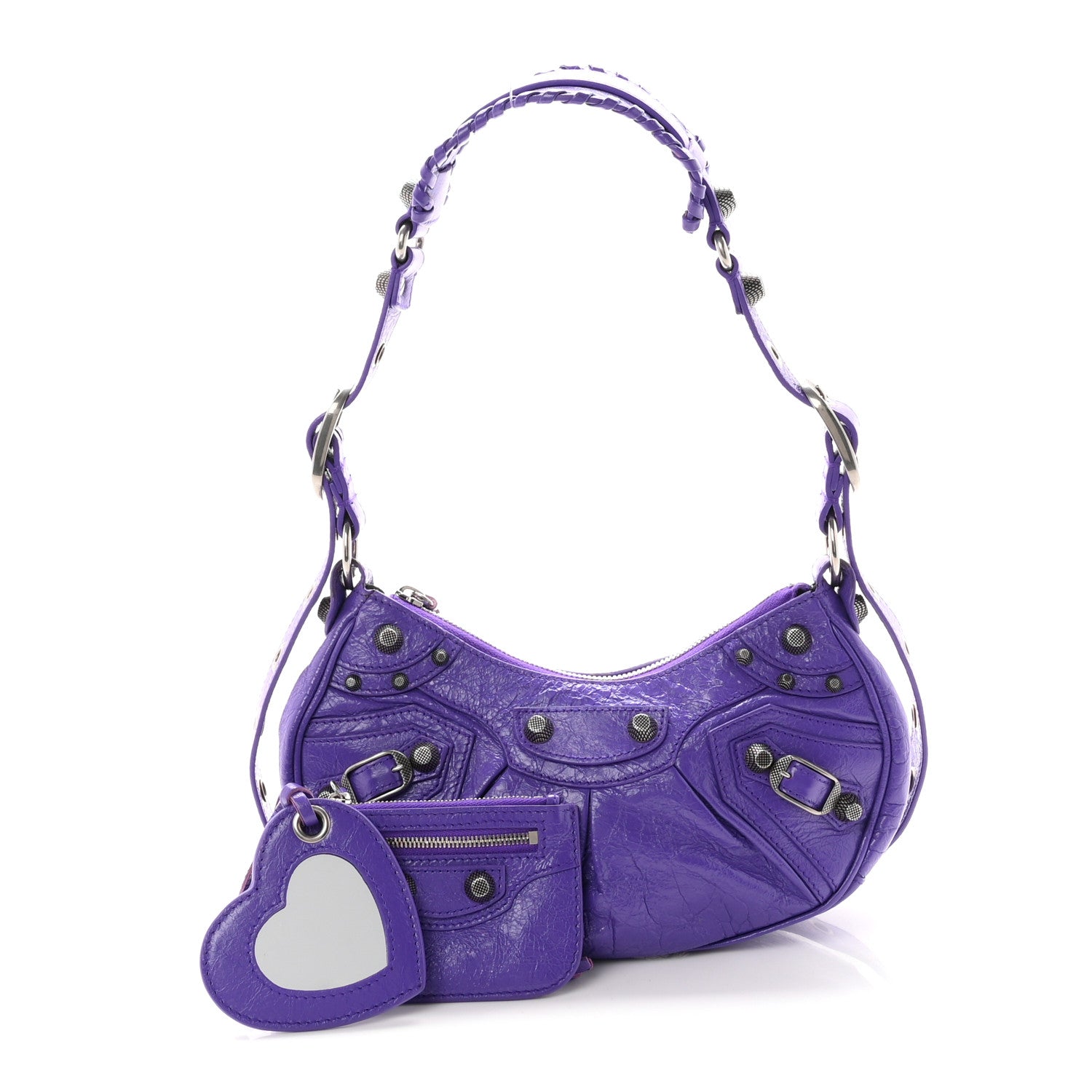 Balenciaga Agneau Arena Le Cagole Shoulder Bag XS Purple 3 of 11