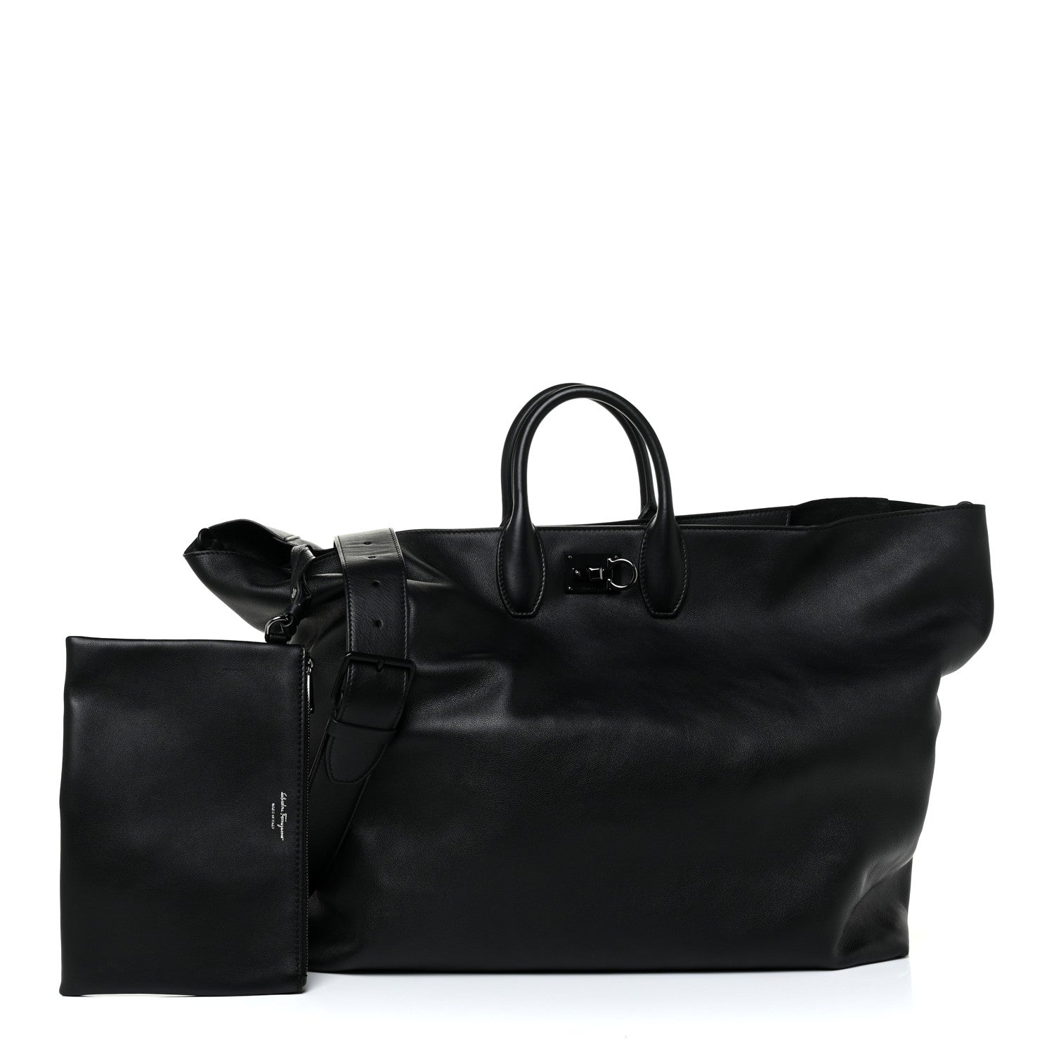 Salvatore Ferragamo Soft Calfskin Studio Tote Black 1 of 10