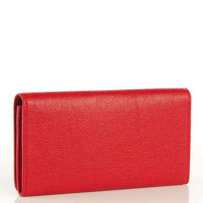 Balenciaga Agneau Classic Hardware Money Wallet Rouge Lipstick 3 of 6