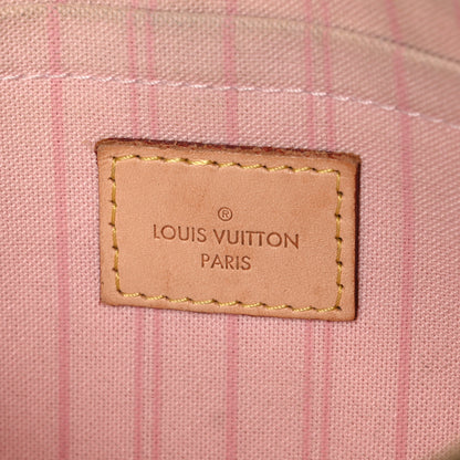 Louis Vuitton Damier Azur Neverfull MM GM Pochette Rose Ballerine 6 of 9
