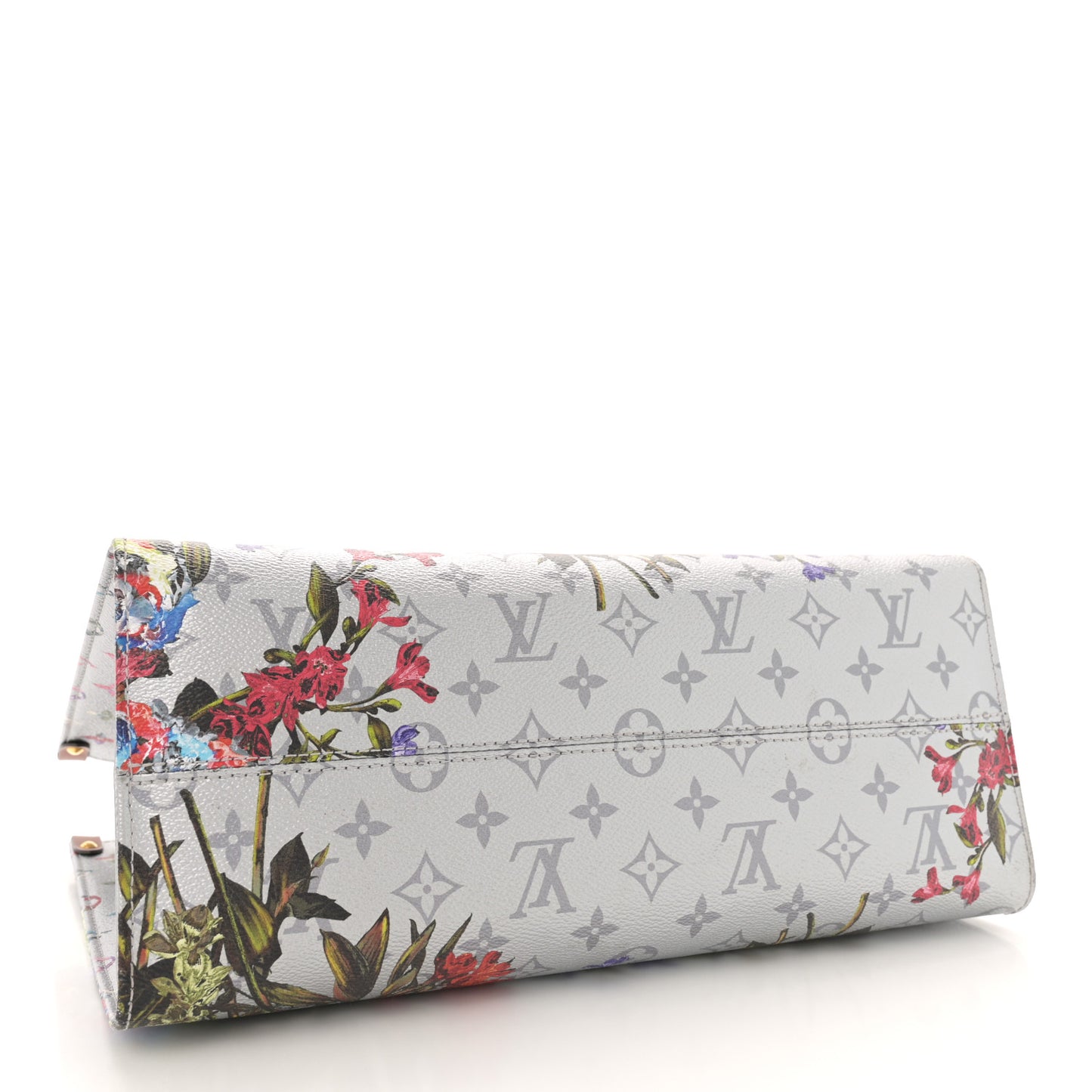 Metallic Monogram LV Garden OnTheGo MM Silver