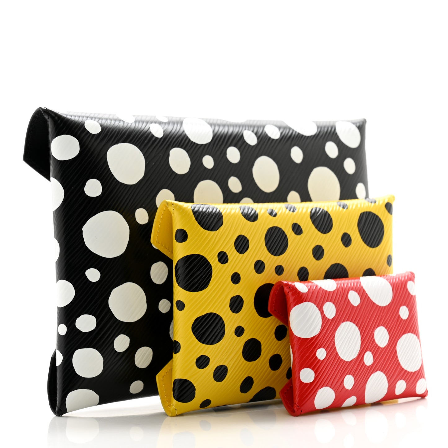 LV X YK Epi Kirigami Pochette Set Black Red Yellow