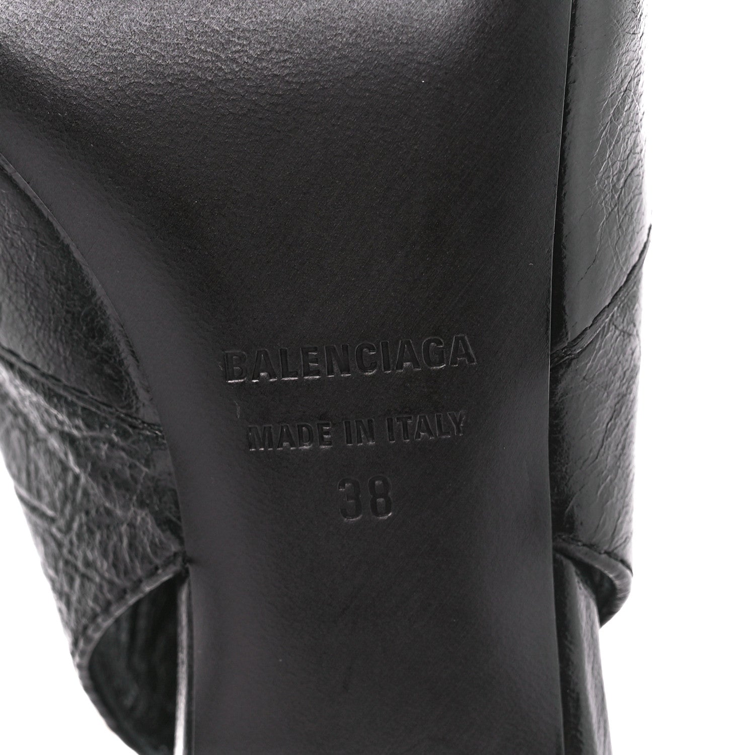 Balenciaga Agneau Arena Cagole 70mm Slingback Pumps 38 Black 6 of 9