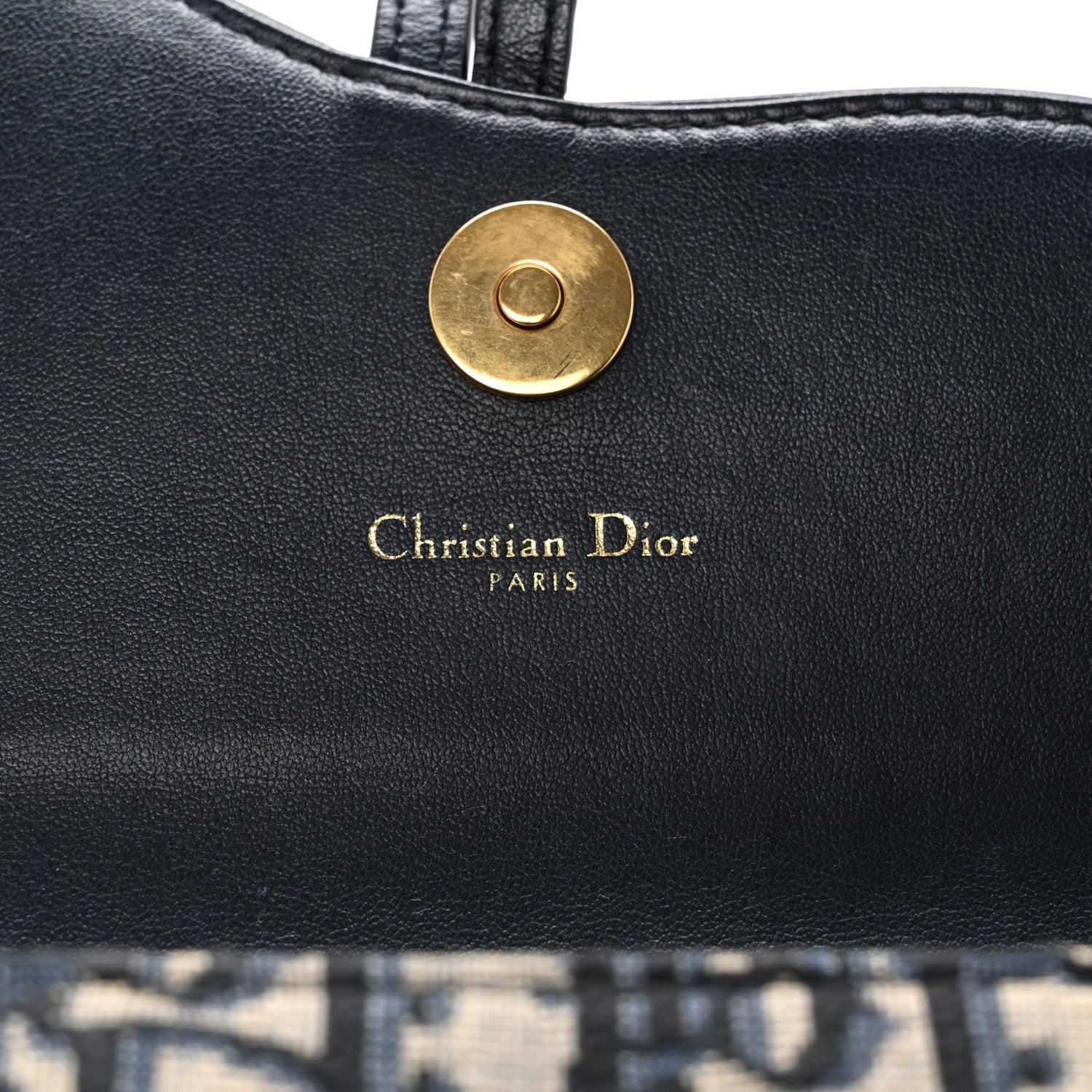 Christian Dior Oblique Saddle Chain Pouch Blue 6 of 12