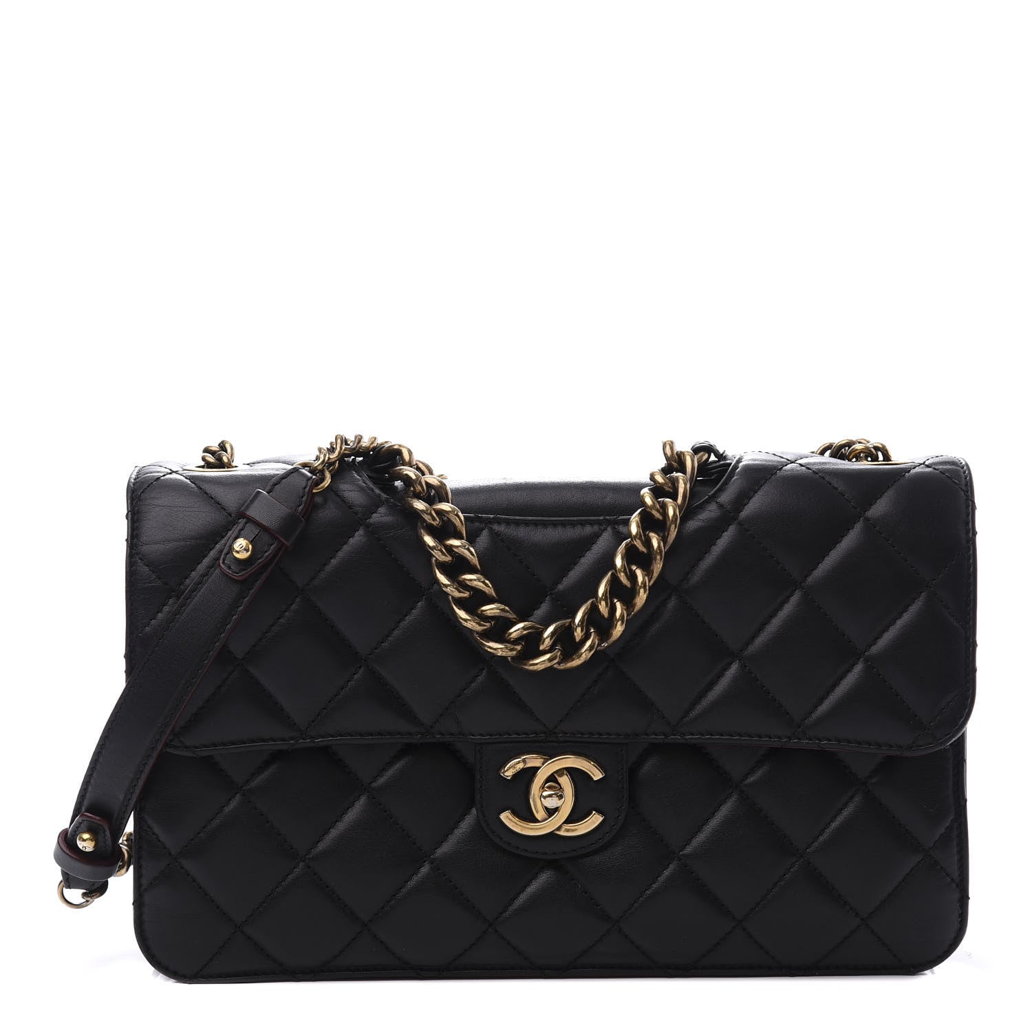 Chanel Calfskin Quilted Large Perfect Edge Flap Black 1 of 11
