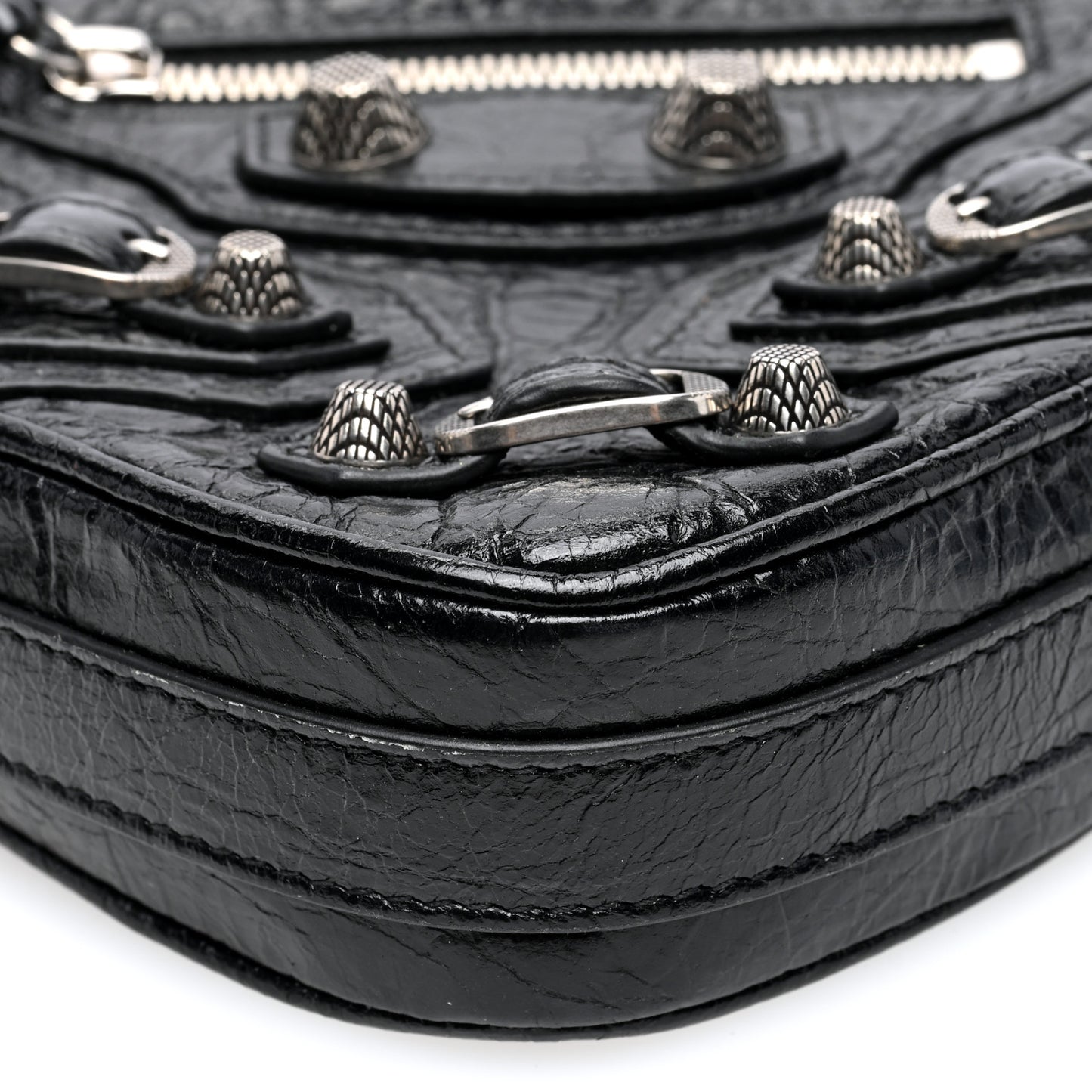 Agneau Arena Mini Le Cagole Heart Bag Black