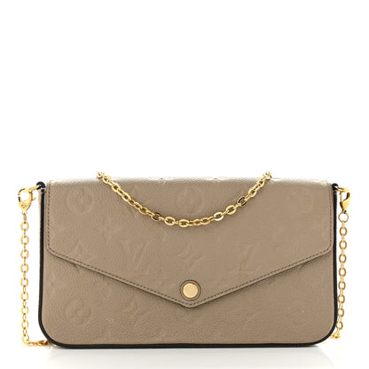 Louis Vuitton Empreinte Pochette Felicie Chain Wallet Tourterelle 3 of 11