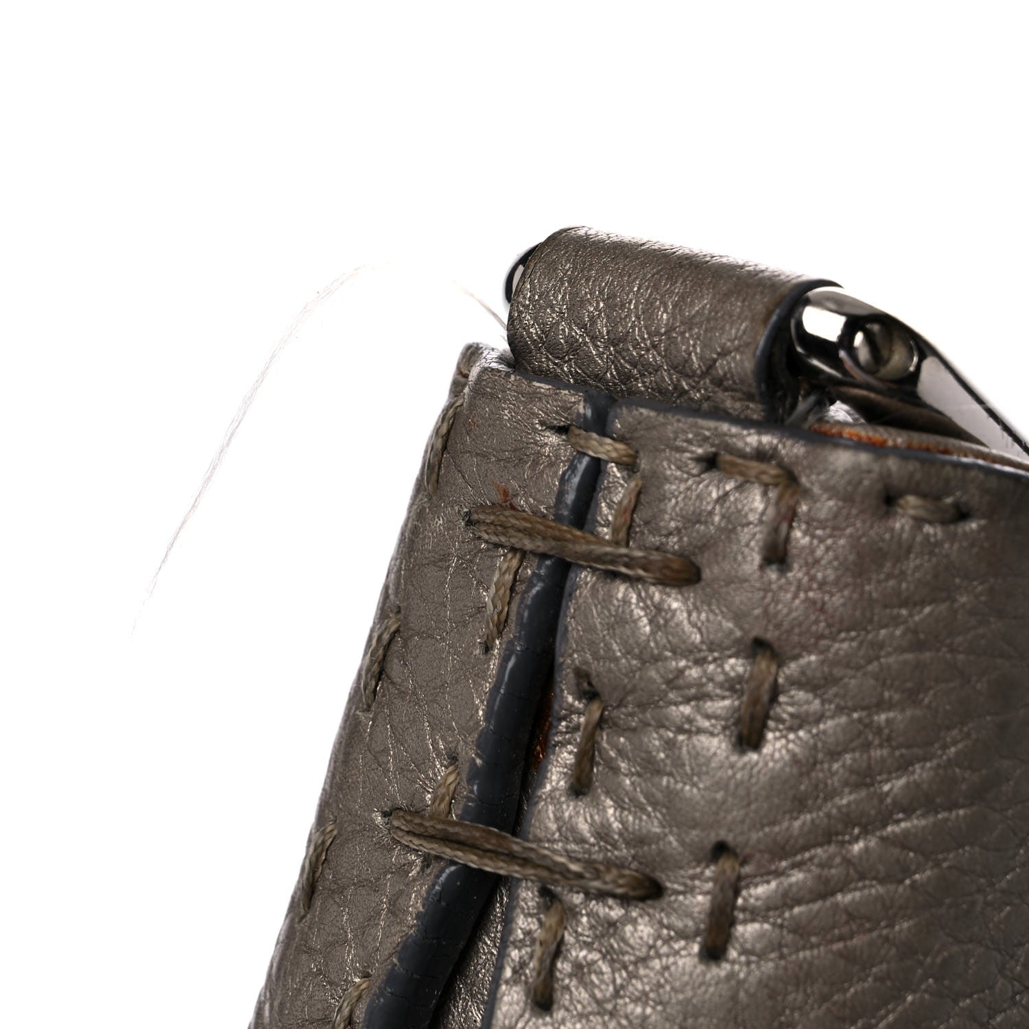 Fendi Cuoio Romano Selleria Hobo Peltro 17 of 22