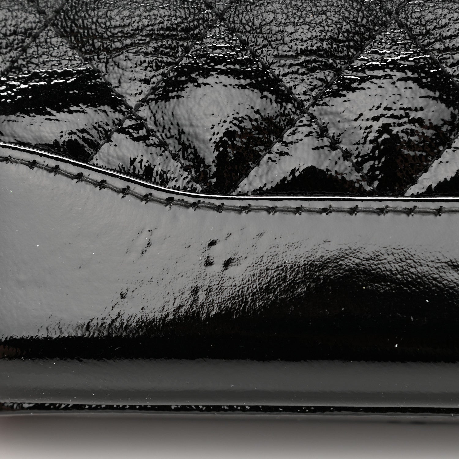 Chanel Patent Goatskin Quilted Small Gabrielle Clutch With Chain Black 13 of 15