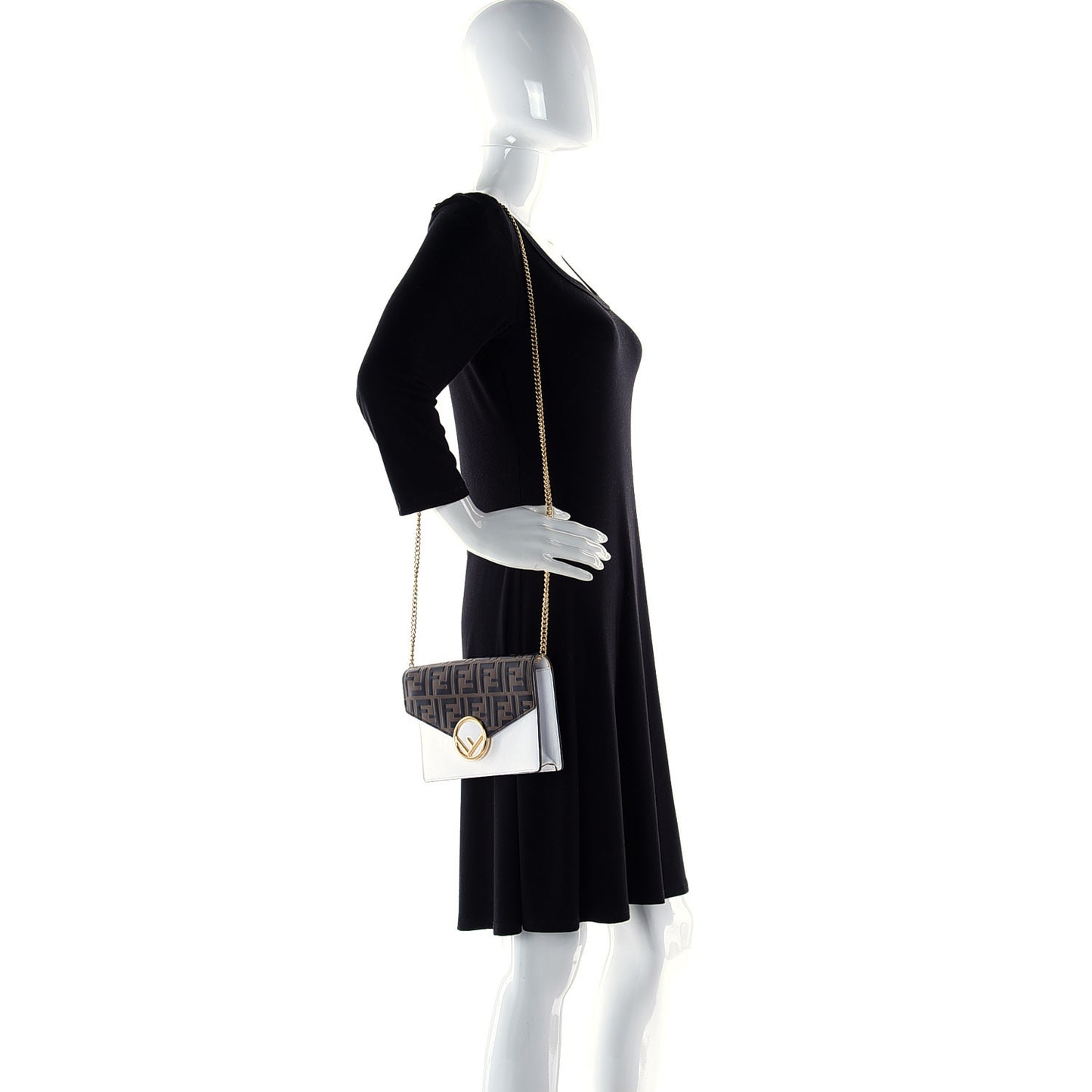 Vitello Barocco Virtus Small Top Handle Shoulder Bag Black