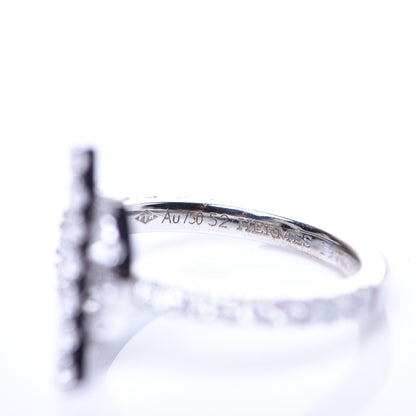 Hermes 18K White Gold Diamond Finesse Ring 52 6 5 of 6