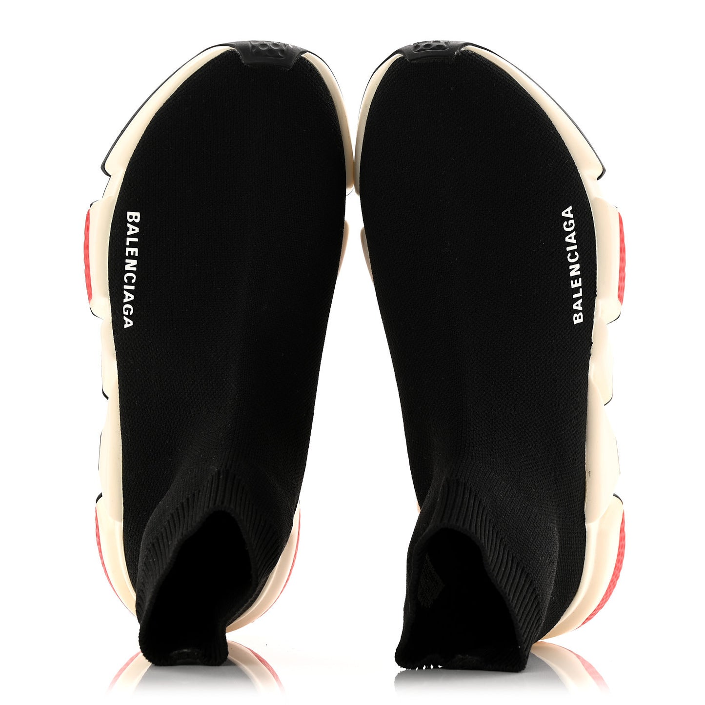 Neoprene Knit Womens Speed Sneakers 38 Black White Red