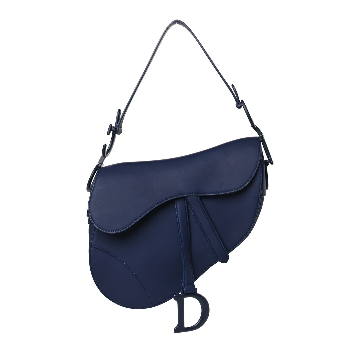 Ultra Matte Calfskin Saddle Bag Blue