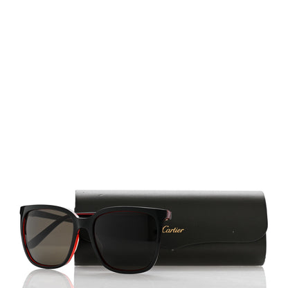 Cartier Acetate CT0002S Rectangular Sunglasses Black 8 of 8