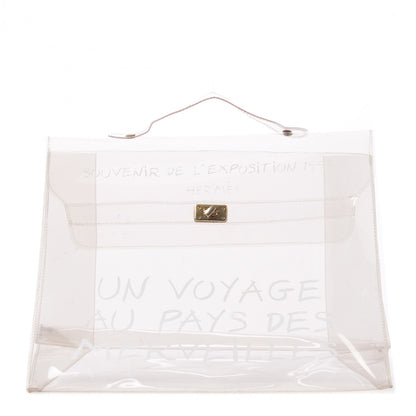Hermes Vinyl Souvenir De L'Exposition Kelly Transparent 1 of 8