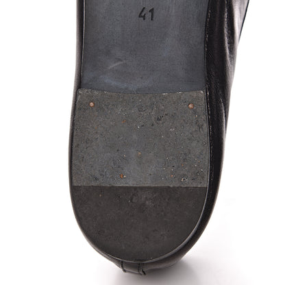 Chanel Lambskin Patent Cap Toe Ballerina Flats 41 Black 11 of 15