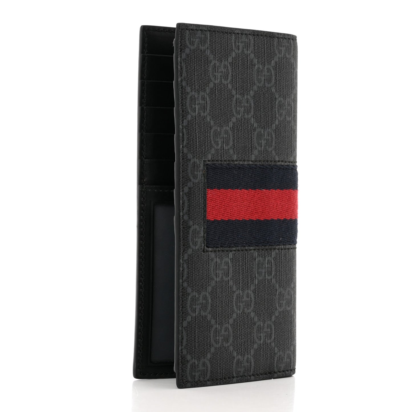 Guccissima Signature Web New Web Long Wallet Black
