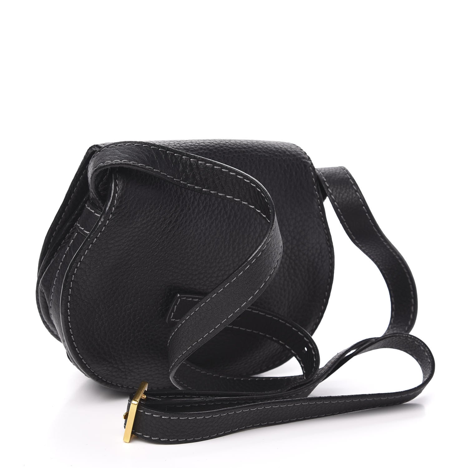 Chloe Calfskin Mini Marcie Round Crossbody Bag Black 3 of 10