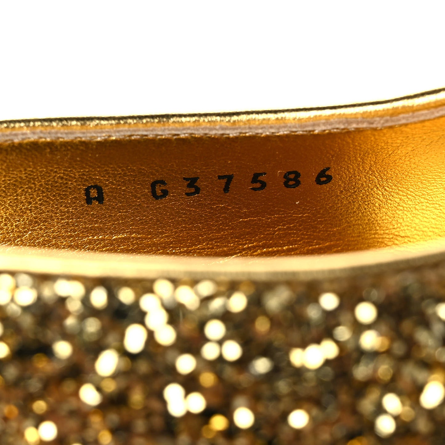 Glitter Grosgrain Cap Toe CC Slingback Pumps 38 Gold Black