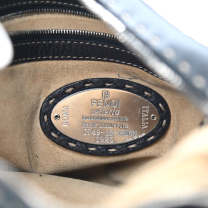 Fendi Calfskin Romano Selleria Hobo Black 6 of 13