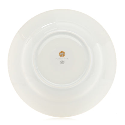 Hermes Porcelain Mosaique Au 24 Soup Bowl Gold 3 of 9