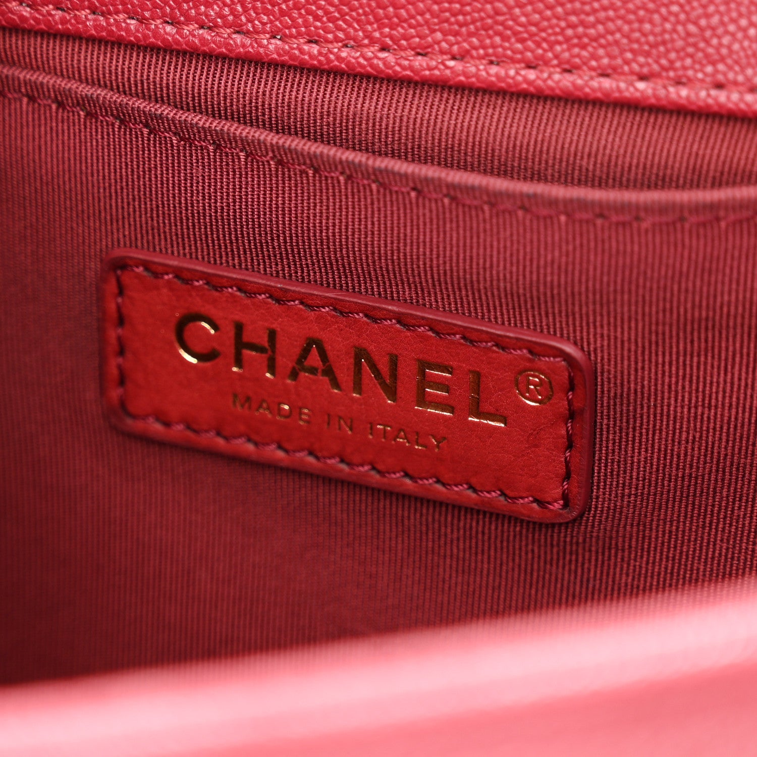 Chanel Caviar Quilted Medium Boy Flap Dark Red 6 of 10