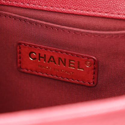 Chanel Caviar Quilted Medium Boy Flap Dark Red 6 of 10