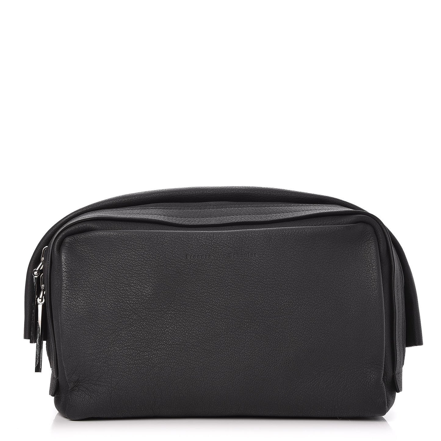 Grained Calfskin Carlton Clutch Black