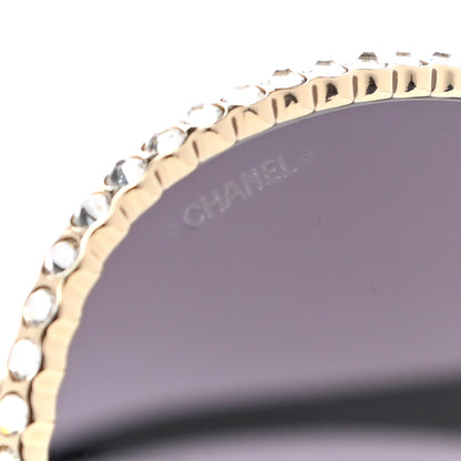 Chanel Metal Strass Round Sunglasses 71430 Gold 7 of 8